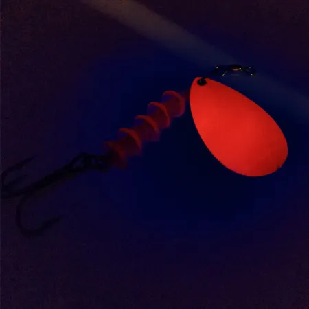 Luhr Jensen TEE Spoon 5 UV Cucharilla, Níquel / Naranja, 12g, UV, #10011