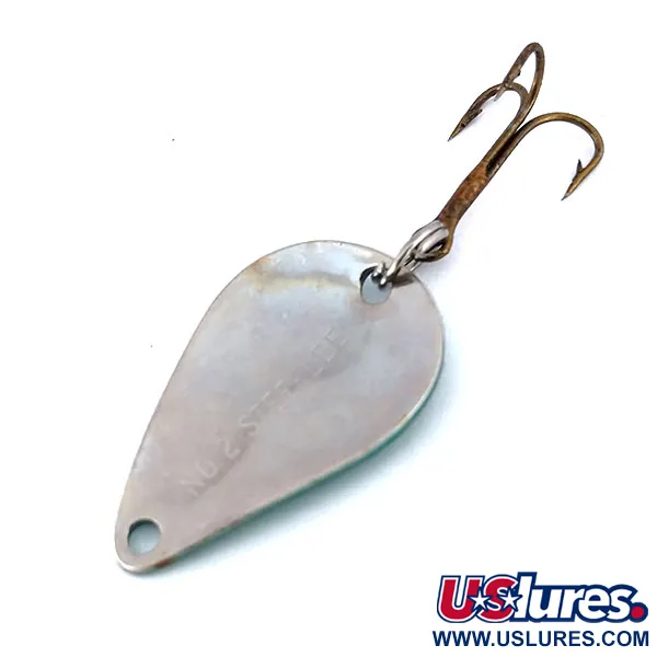 Acme Stee-Lee Cucharilla, Hammered Nickel / Green, 7g, martillada, #10033
