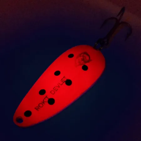 Eppinger Dardevle Rok't Devlet UV Cuchara, Rojo/Negro/Níquel, 35g, #10062