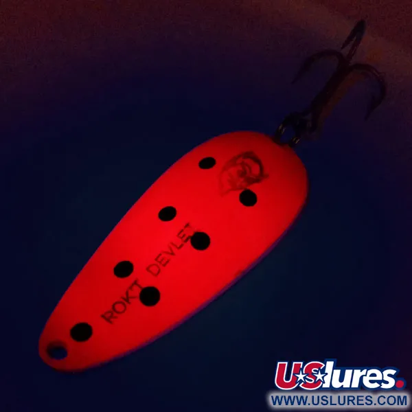 Eppinger Dardevle Rok't Devlet UV Cuchara, Rojo/Negro/Níquel, 35g, #10062