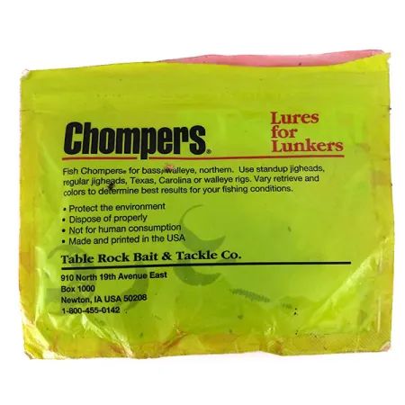 Chompers Single Tail Grub Vinilo, Pepper, 13uds, Cola Hoz, #10067