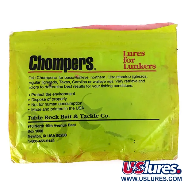 Chompers Single Tail Grub Vinilo, Pepper, 13uds, Cola Hoz, #10067