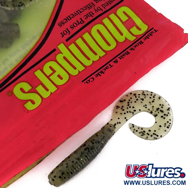 Chompers Single Tail Grub Vinilo, Pepper, 13uds, Cola Hoz, #10067