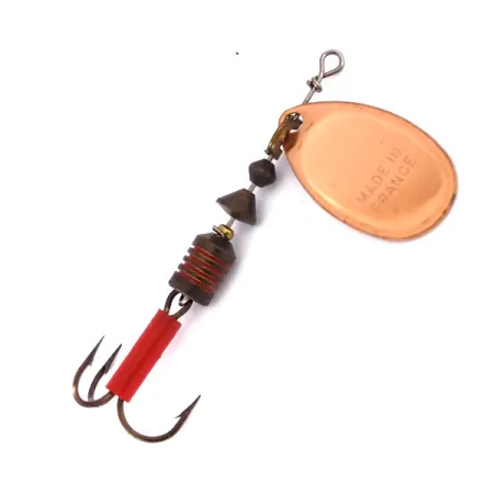 Mepps Aglia 2 Cucharilla, Cobre, 4.5g, funda roja en el anzuelo, #10082