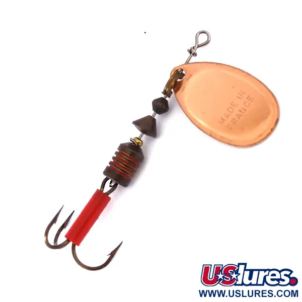 Mepps Aglia 2 Cucharilla, Cobre, 4.5g, funda roja en el anzuelo, #10082