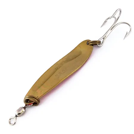 Luhr Jensen Krocodile Die #4 UV Cucharilla, Latón/Naranja, 14g, #10111