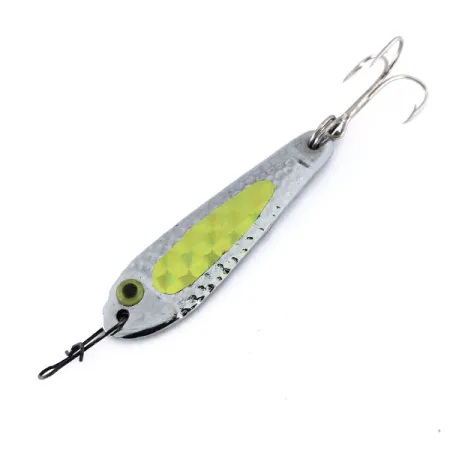 Bass Pro Shops Jigging Spoon, Níquel / Verde, 25g, Martilleado, #10113