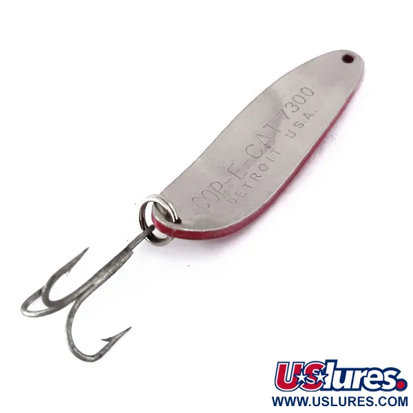 Dardevle Cop-E-Cat 7400 Cucharilla, Rojo/Blanco/Níquel, 14g, #10167