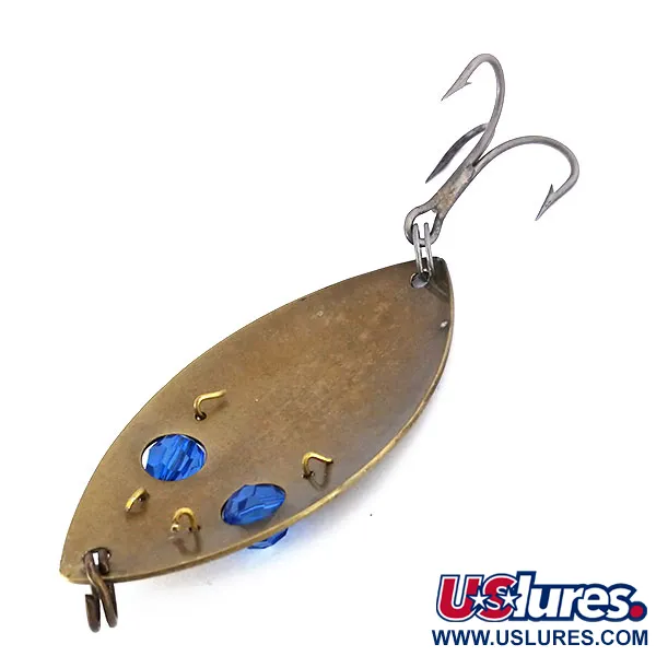 Gibbs One Eye Wiggler Cucharilla, Bronce/Azul, 35g, Cuentas Azules, #10169