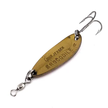 Cucharilla Luhr Jensen Krocodile, Latón martillado/Naranja, 9g, #10184