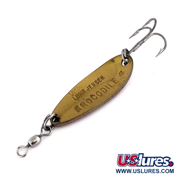 Cucharilla Luhr Jensen Krocodile, Latón martillado/Naranja, 9g, #10184