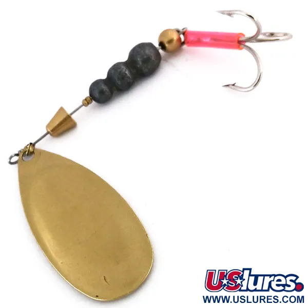 Vintage Mepps Comet 5 Cucharilla, Latón, 8cm, Funda rosa, #10199