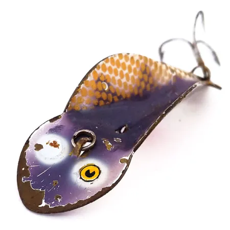 Buck Perry Spoonplug Señuelo, Marrón/Oro/Rojo, 10g, Vintage, #10200