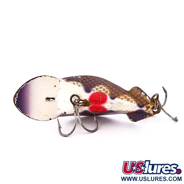 Buck Perry Spoonplug Señuelo, Marrón/Oro/Rojo, 10g, Vintage, #10200