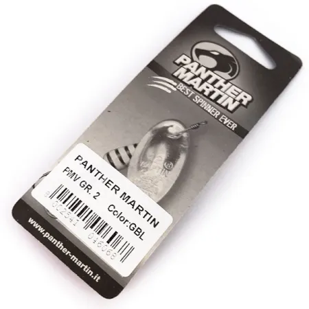 Panther Martin 2 Cucharilla, Oro-Negro, 2.5g, Eje Pasante, #10243