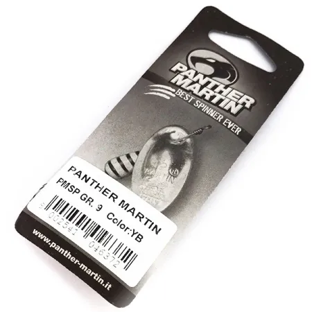 Panther Martin 9 Cucharilla, Amarillo/Negro, 11g, Eje Pasante, #10246