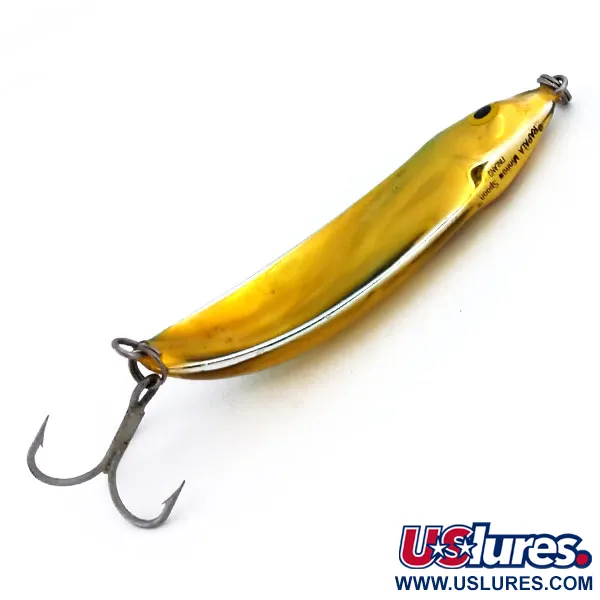 Rapala Minnow Spoon Cucharilla, Oro/Verde, 15g, Escamas, #10269