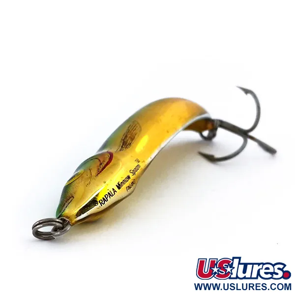 Rapala Minnow Spoon Cucharilla, Oro/Verde, 15g, Escamas, #10269