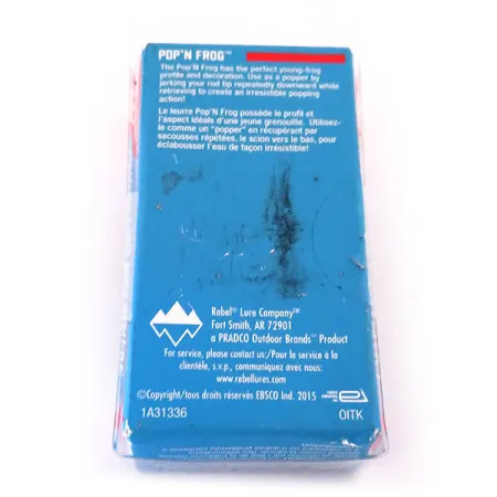 Rebel Pop'N Frog Popper, Rana Verde, 7g, Boca Cóncava, #10286