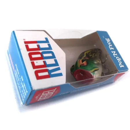 Rebel Pop'N Frog Popper, Rana Verde, 7g, Boca Cóncava, #10286