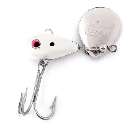 Luhr Jensen Little George Tail Spinner, Níquel/Blanco, 14g, #10292