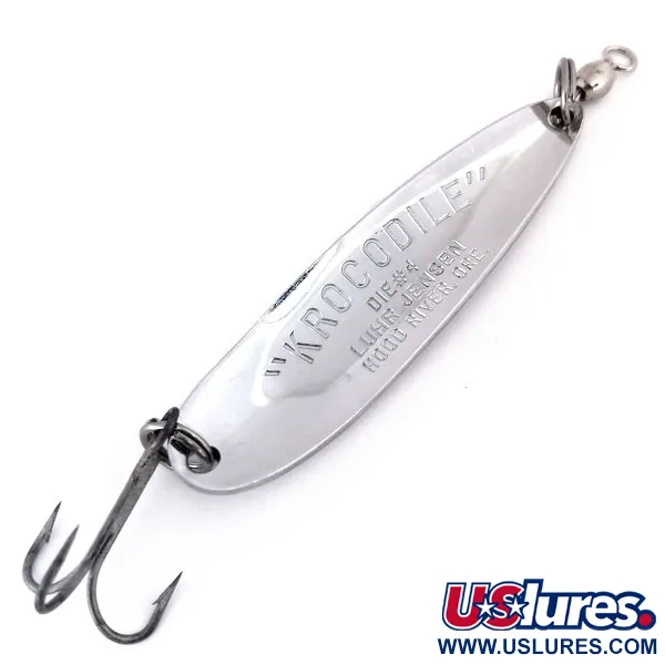 Luhr Jensen Krocodile Die #4 Ondulante, Níquel / Azul, 19g, USA, #10296