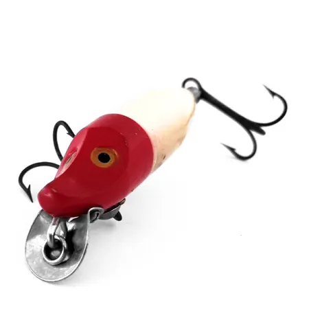 Heddon Floating River Runt Spook Señuelo, Rojo / Blanco, 12g, #10313