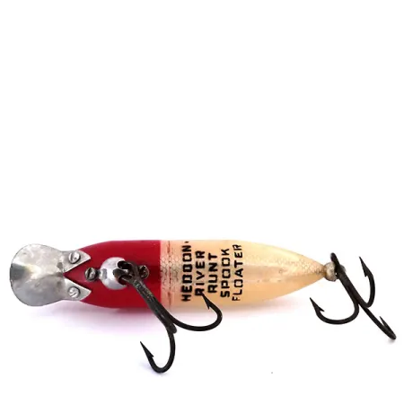 Heddon Floating River Runt Spook Señuelo, Rojo / Blanco, 12g, #10313