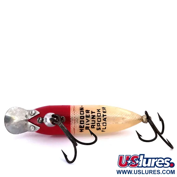 Heddon Floating River Runt Spook Señuelo, Rojo / Blanco, 12g, #10313