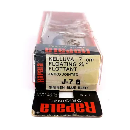 Rapala Jointed J-7 Señuelo Articulado, B (Blue), 4g, Balsa, #10318