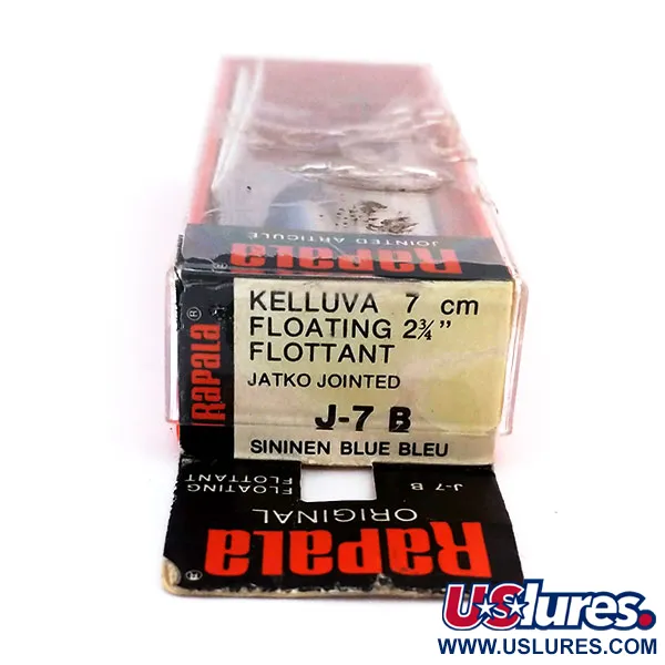 Rapala Jointed J-7 Señuelo Articulado, B (Blue), 4g, Balsa, #10318