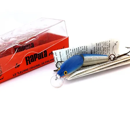 Rapala Jointed J-7 Señuelo Articulado, B (Blue), 4g, Balsa, #10318