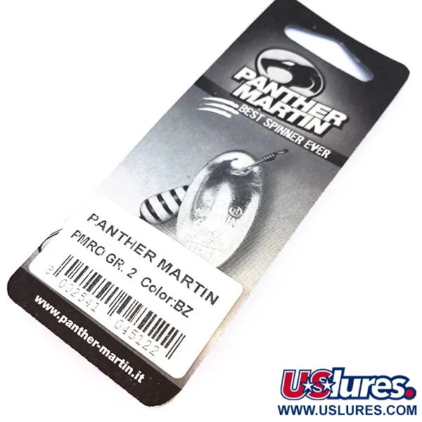 Panther Martin 2 Cucharilla, Negro/Rojo/Oro, 2,5g, Hoja en eje, #10327