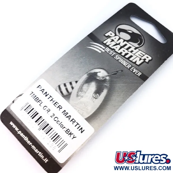 Panther Martin 2 Cucharilla, Negro/Amarillo, 2.5g, Hoja sobre eje, #10324