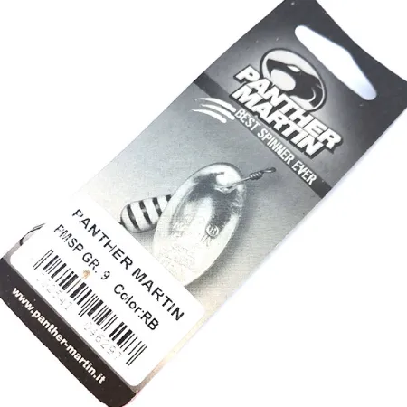 Panther Martin 9 Cucharilla, Negro/Rojo, 9g, Hoja en eje, #10326