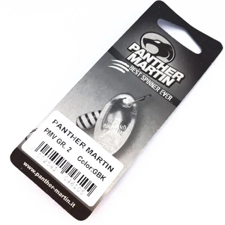 Panther Martin 2 Cucharilla, Oro / Negro, 2.5g, Eje-pasante, #10328