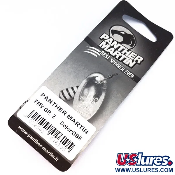 Panther Martin 2 Cucharilla, Oro / Negro, 2.5g, Eje-pasante, #10328