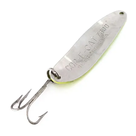 Dardevle Cop-E-Cat 7300 UV Cucharilla, Amarillo/Verde/Níquel, 10g, UV, #10360