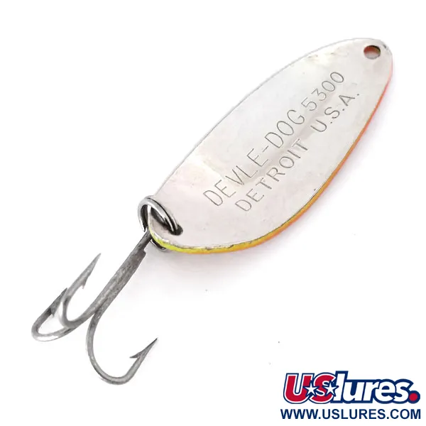 Eppinger Dardevle Devle Dog 5300 UV Cucharilla, Amarillo/Naranja, 10g, #10361