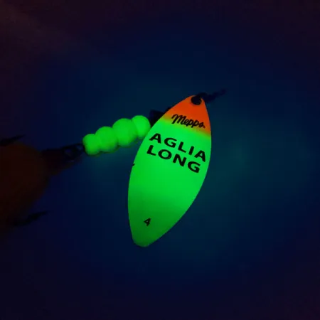 Mepps Aglia Long 4 Dressed Cucharilla, Fluo, 17g, Bucktail, #10380