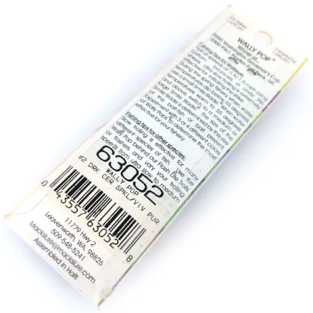 Mack's Lure Wally Pop Aparejo Curricán, Púrpura/Amarillo, 2g, Smile Blade, #10382