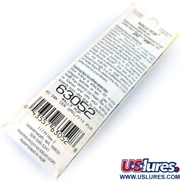 Mack's Lure Wally Pop Aparejo Curricán, Púrpura/Amarillo, 2g, Smile Blade, #10382