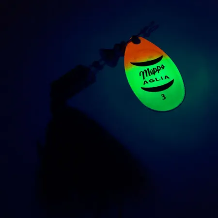 Mepps Aglia 3 dressed Fluo UV Cucharilla, Fluo, 7.3g, Acabado UV, #10431