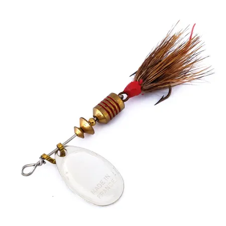 Mepps Aglia 1 Dressed Cucharilla, Negro / Blanco, 3.5g, Potera, #10433