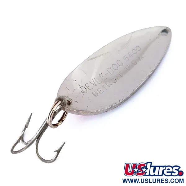 Cucharilla Dardevle Devle Dog 5400, Níquel / Rojo, 18g, Detroit, #10451