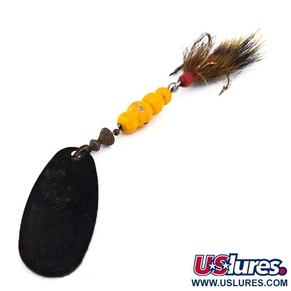 Mepps Black Fury 5 Dressed Cucharilla, Negro/Amarillo, 14g, #10474