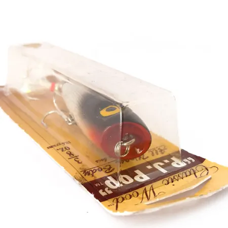 Luhr Jensen P.J.POP Popper Madera, Silver Foil/Blk Shad, 10.5g, #10499