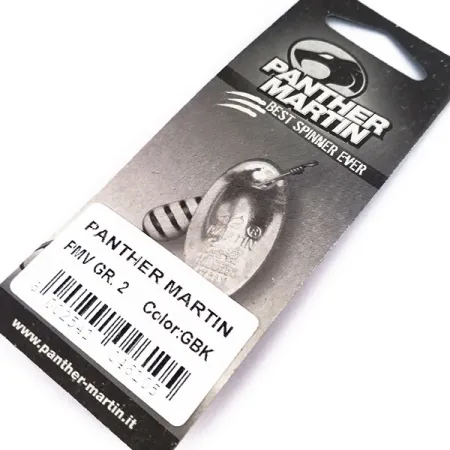 Panther Martin 2 Con Punti Cucharilla, Oro/Negro, 2.5g, Eje pasante, #10561