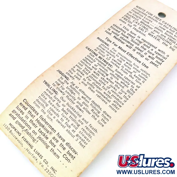 Hopkins s1 Jig Lure Jig, Níquel Martilleado, 9g, Acero Inox, #10578