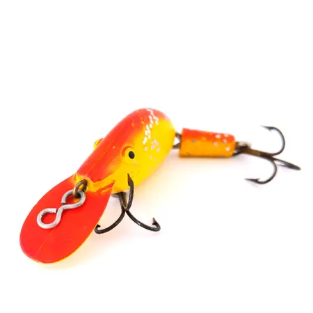 Eppinger Sparkle Tail, 5.5g Amarillo / Rojo / Purpurina, Crankbait articulado #10592